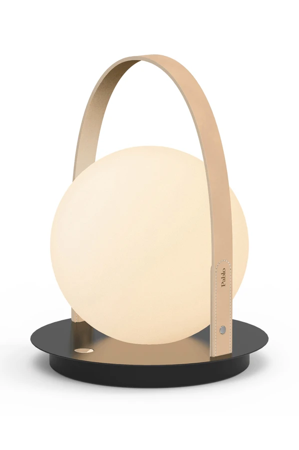 MATTE BLACK/TAN - Bola Lantern Front Angled View