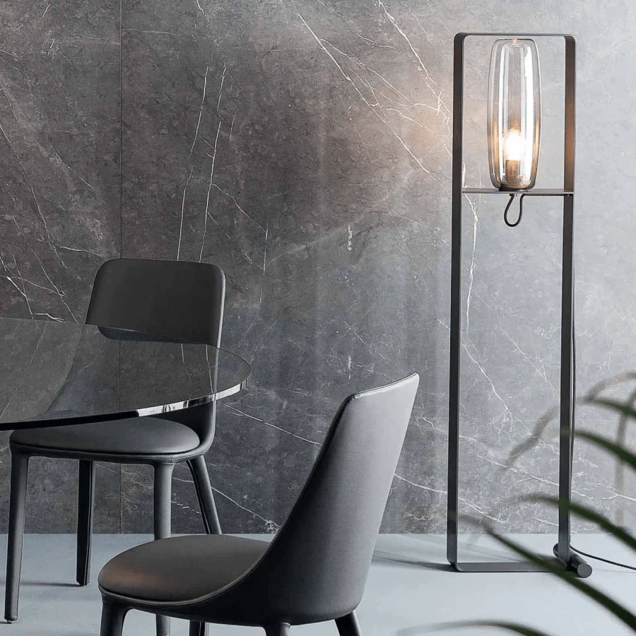 Bio-S Floor Lamp Shown in a Dining Room Setting