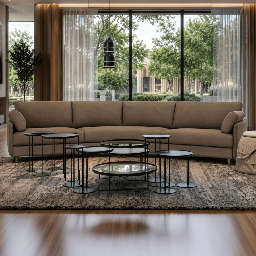 Swing Sectional - Warm Brown
