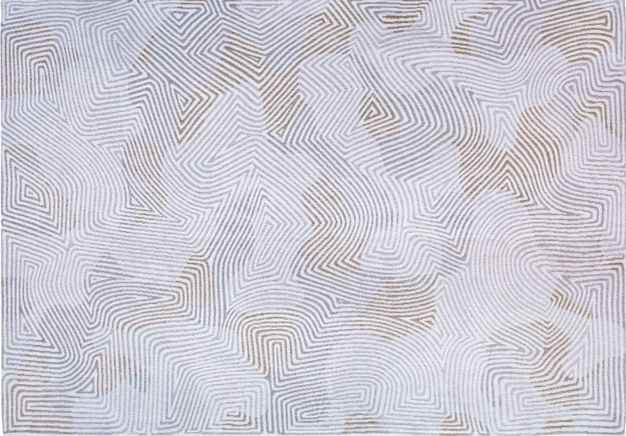 Meditation Coral Area Rug Top View