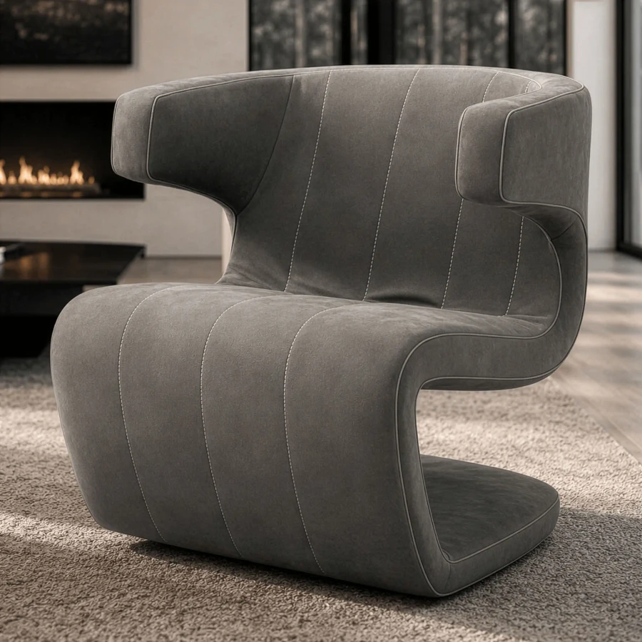 Dean Swivel Chair - Taupe Leather