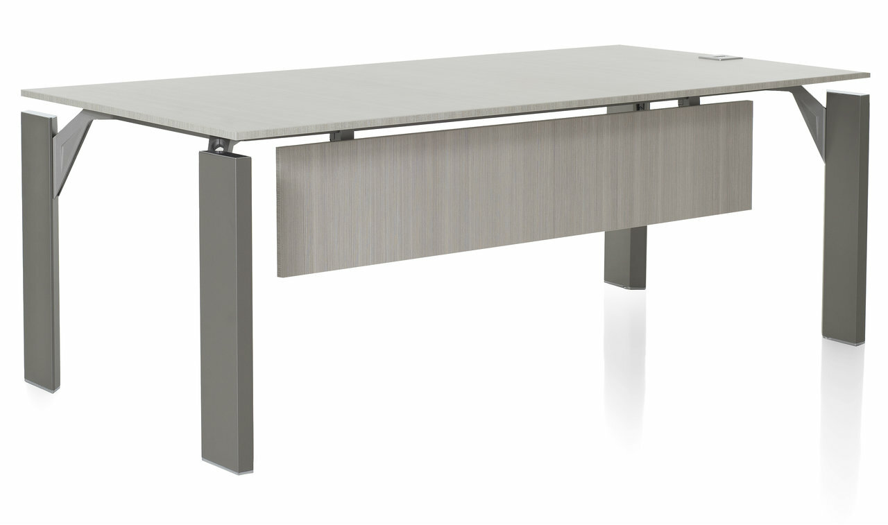 X19 Desk W Modesty Panel Larch Cantoni Cantoni