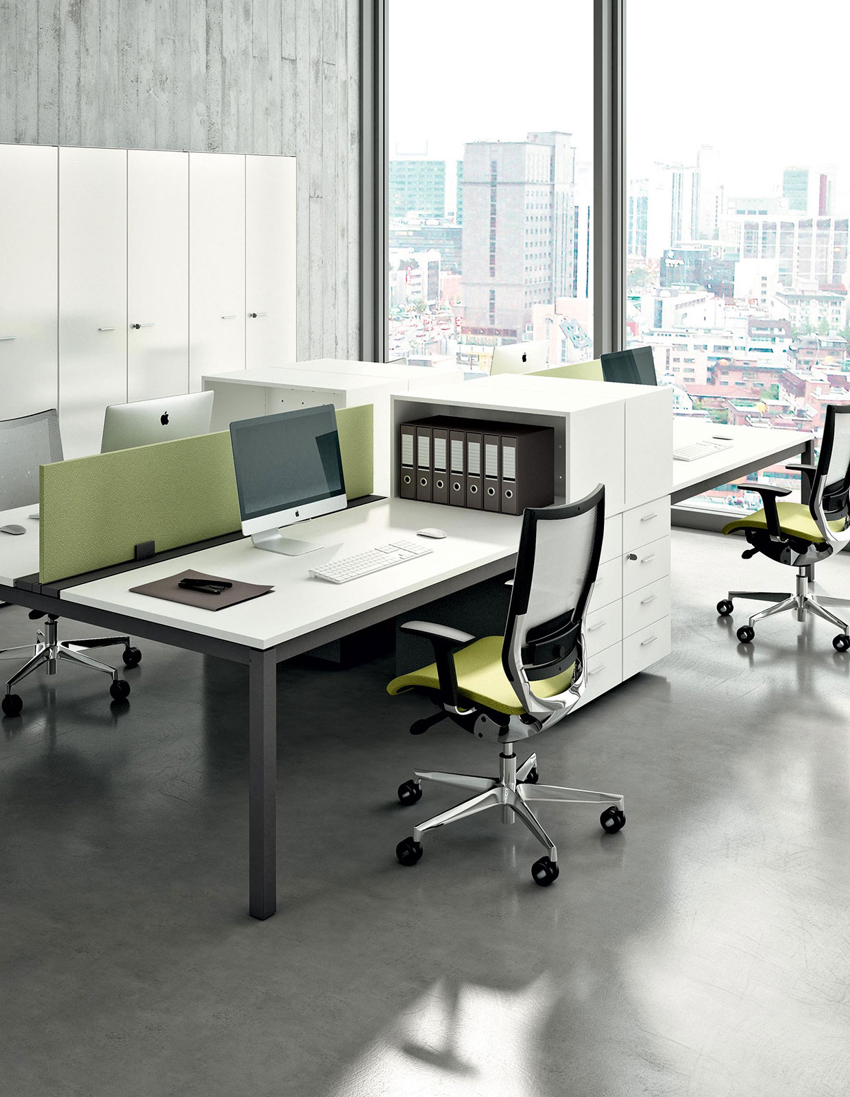 Contemporary office desk X10 - Quadrifoglio