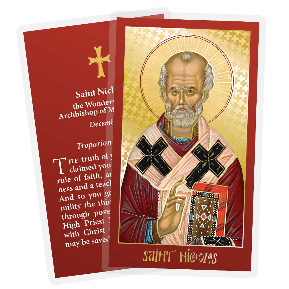 Saint Nicholas Prayer Card Legacy Icons