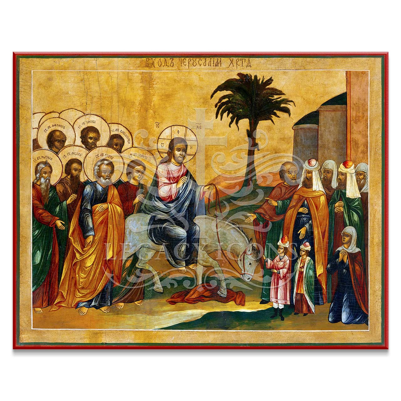 Orthodox Icon of the Entry Into Jerusalem (XIXc)