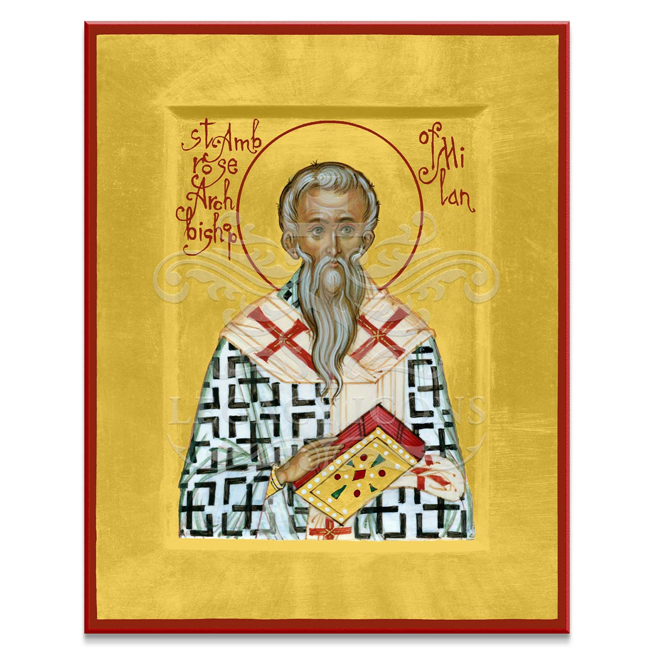Saint Ambrose of Milan (Davidovskiy) Icon S566 Legacy Icons