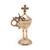 Mini deluxe brass censer with cross for home prayer and worship