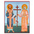 Saints Constantine and Helen dressed in imperial robes and together holding the Holy Cross of Christ