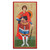 Martyr Saint George in full military armor and holding weapons of battle as depicted by the Eastern Orthodox Iconographer Vladmir Gyrgorenko. .