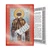 Saint Moses the Ethiopian with white beard and hair and in a dun-colored monastic habit while unfolding a scroll