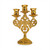 Brass candle holder with Byzantine double-headed eagle design; holds three medium candles, 7 inches tall. Brass candle holder with Byzantine double-headed eagle design; holds three medium candles, 7 inches tall.