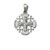 German silver Jerusalem baptismal cross, ¾ inch, includes velvet gift bag, chain not included. German silver Jerusalem baptismal cross, ¾ inch, includes velvet gift bag, chain not included.