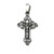 German silver Jerusalem baptismal cross, 5/8 inch, velvet gift bag included, chain not included. German silver Jerusalem baptismal cross, 5/8 inch, velvet gift bag included, chain not included.