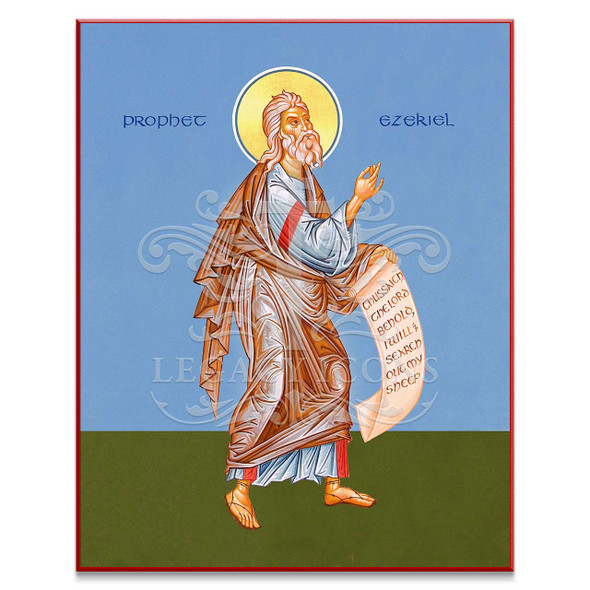 Byzantine icon of the Prophet Ezekiel by the hand of Fr. Theodore Koufos