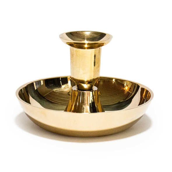 Large Brass Candle Holder (CC)