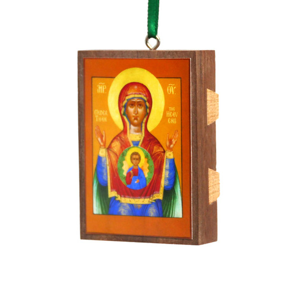 Theotokos "Wider Than the Heavens" Mini Masterpiece Ornament - H2202