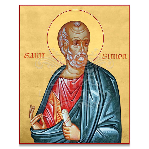 Beautiful Byzantine icon of the Apostle Simon the Zealot, one of the original Twelve Apostles, by the hand of Fr. Theodore Koufos of blessed memory