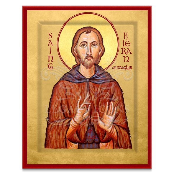 The Irish saint Kieran painted by the master iconographer Brian Whirledge.