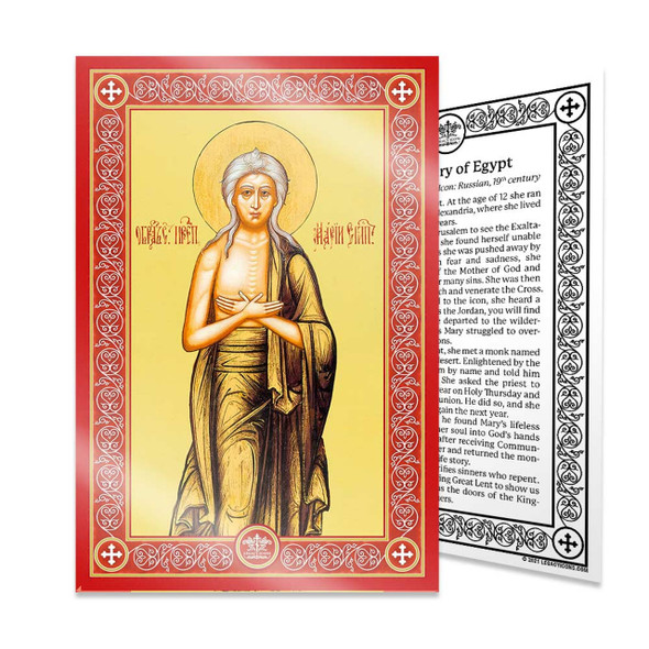 Saint Mary of Egypt Icon Card