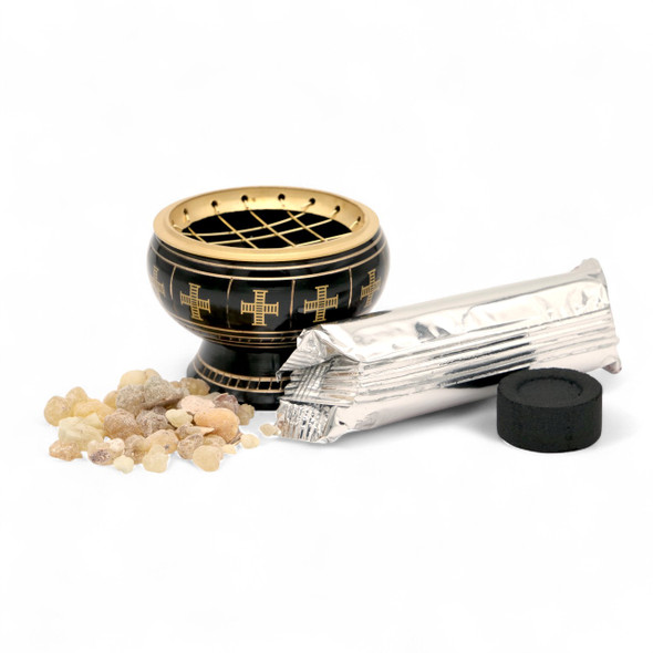 Frankincense Kit with- Censer, charcoal, and Incense