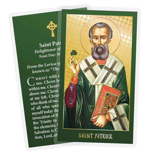 Saint Patrick Icon Prayer Card