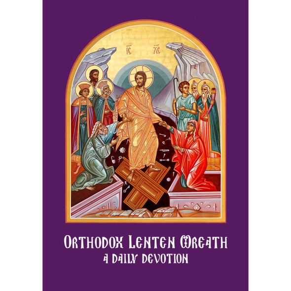 84-page Orthodox Lenten booklet with daily prayers, readings, and icons for Lent and Pascha season.