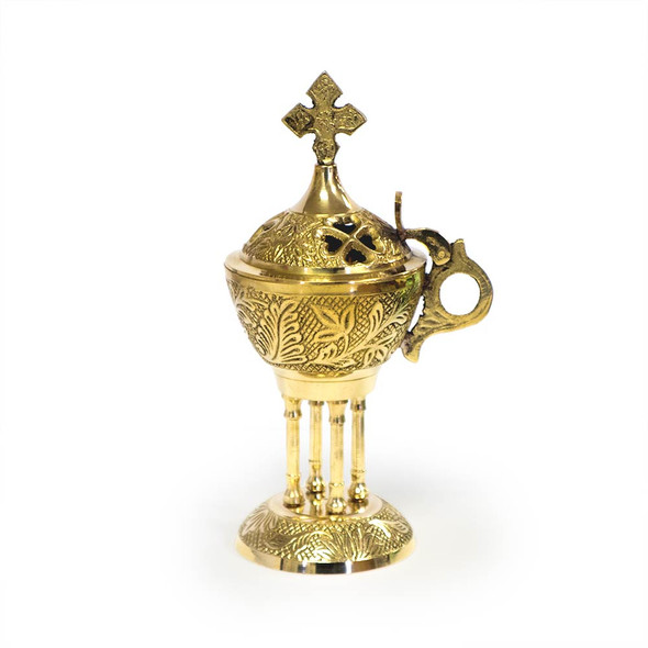 Zap Impex Solid Brass Incense Burner With 5-inch Wood Handle – 9-inch Censer For Resins, Cones, Smudge - View #10