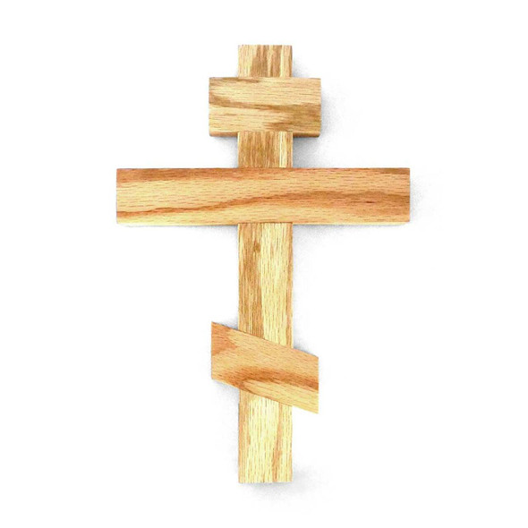 Orthodox Cross fashioned from the Three Woods of the True Cross