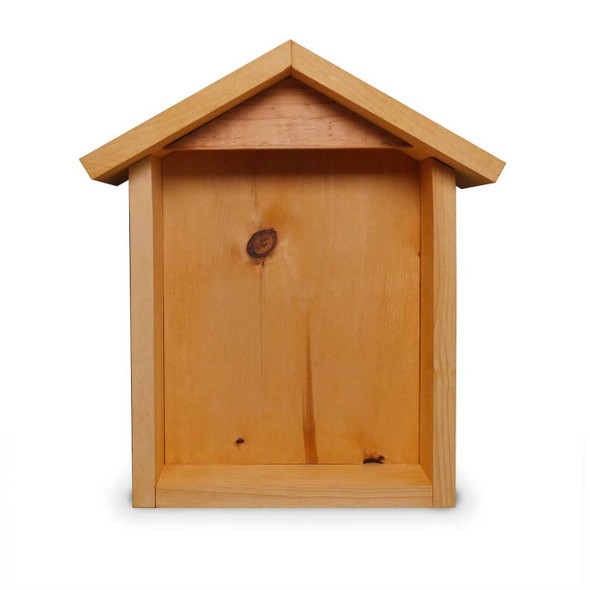 Handcrafted pine shrine for 8x10 icons, suitable for indoor or outdoor prayer corners; hanging hardware included. Handcrafted pine shrine for 8x10 icons, suitable for indoor or outdoor prayer corners; hanging hardware included.