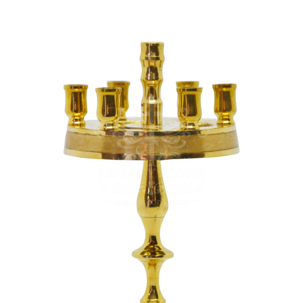 Seven Candle Brass Candle Holder