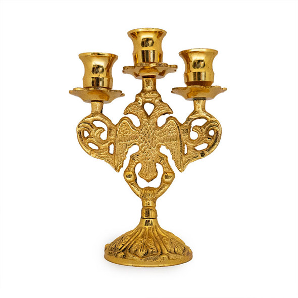 Greek Byzantine Christian Orthodox Bronze Candlestick Chamberstick Taper  Holder (2433/7)
