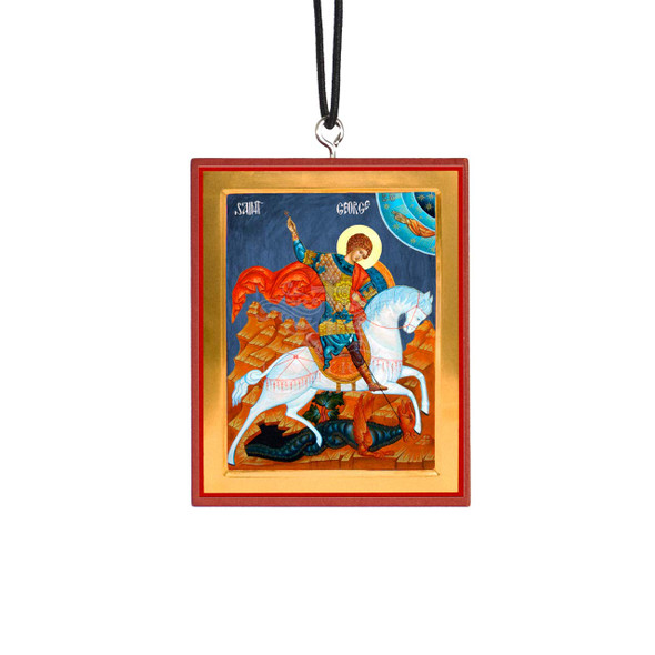 Christ / Saint George Car Mirror Icon