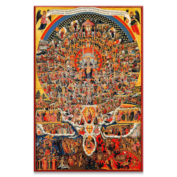 "All Creation Rejoices in Thee" with Last Judgment (Poulakis) Icon - T178