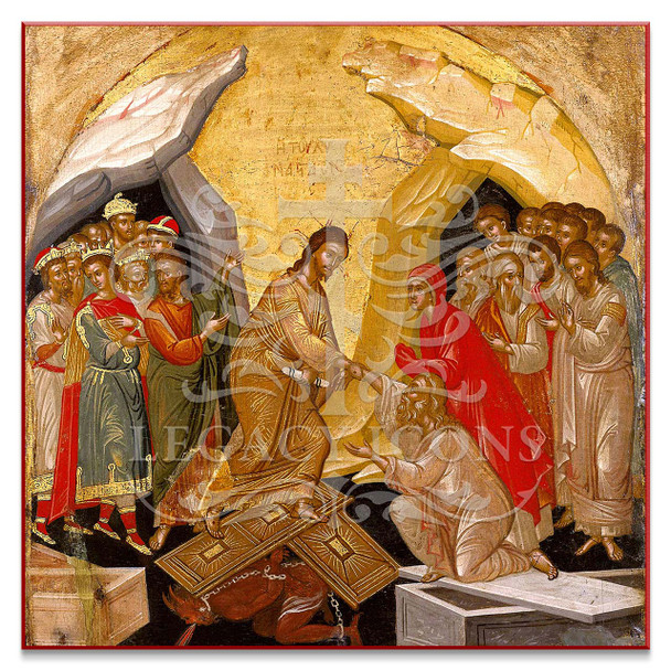 Harrowing of Hades (XVIc) Resurrection Icon - F128