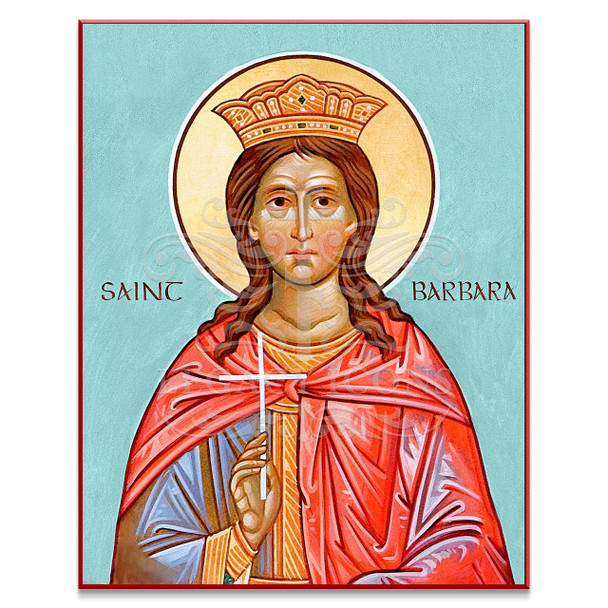 Byzantine icon of Saint Barbara by the hand of Fr. Theodore Koufos