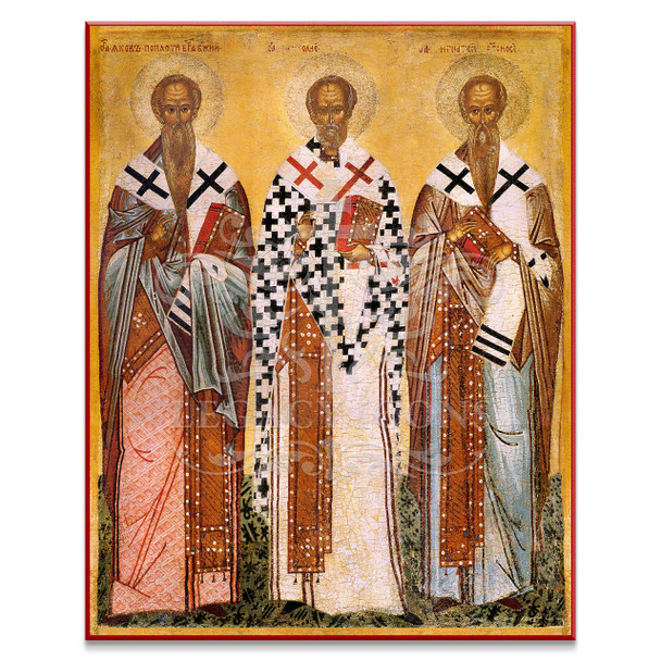 Saints James, Nicholas and Ignatius (XVc) Icon - S217