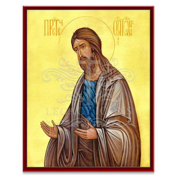 Russian icon of Saint John the Baptist (Deesis), handcrafted by Legacy Icons.