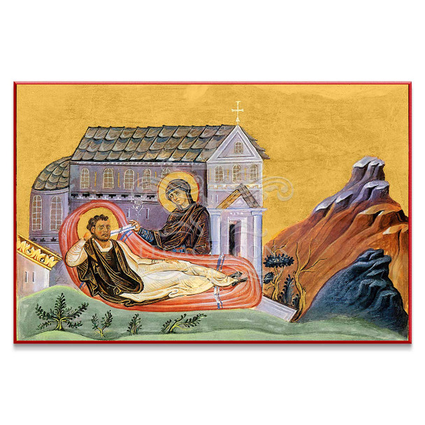 Vision of Saint Romanos (XIc) Icon - F353