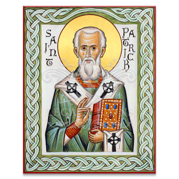 Orthodox icon of Saint Patrick from Legacy Icons.