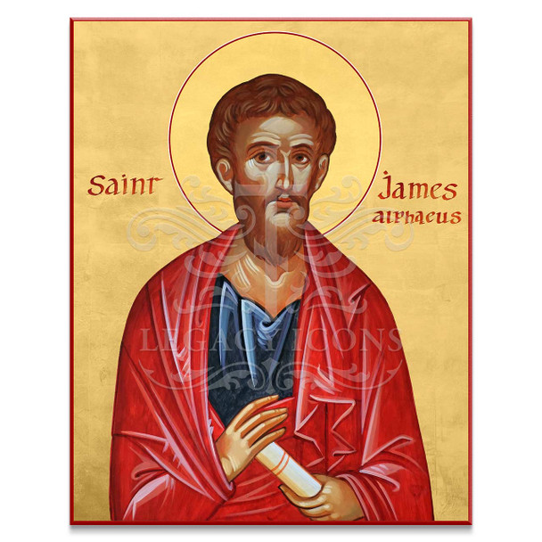 Beautiful Byzantine icon of the Apostle James Alphaeus, one of the original Twelve Apostles, by the hand of Fr. Theodore Koufos of blessed memory