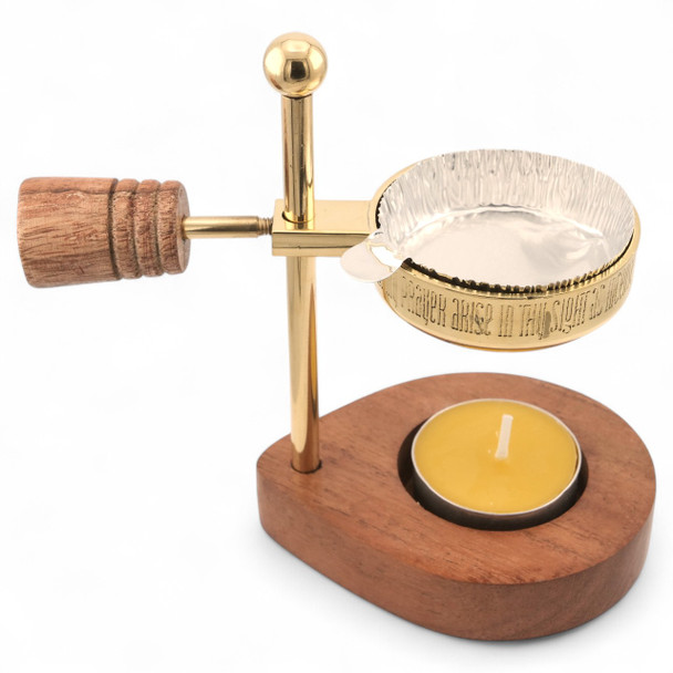 Smokeless incense burner with tin replacement grille