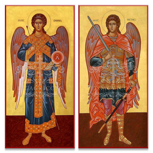 Icon Set of Saint Michael and Saint Gabriel  Icon Set of Saint Michael and Saint Gabriel