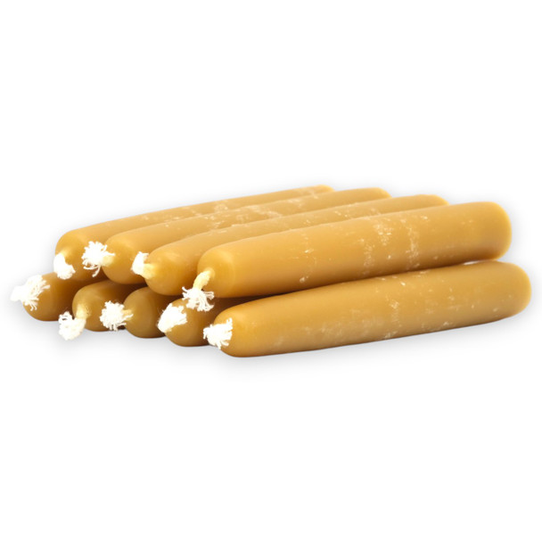 Small Beeswax Candles – 6 Pack (3/4" Diameter)