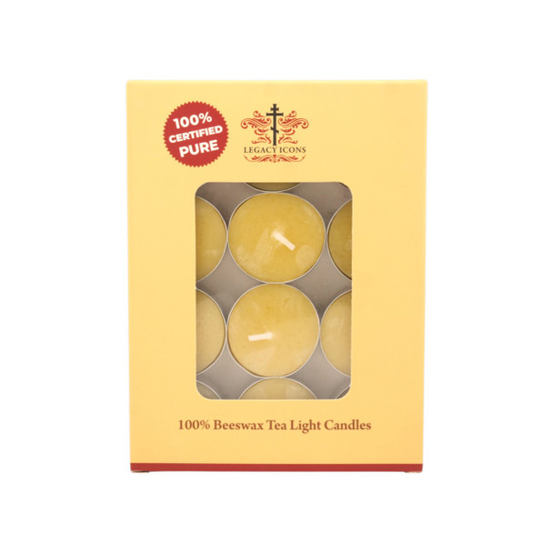 Beeswax Tea Light Candles (Pack of 12)