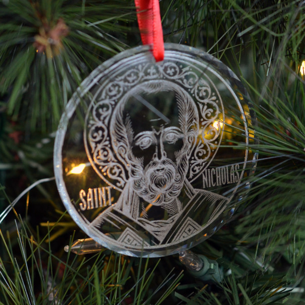 Crystal - Etched Ornament Set