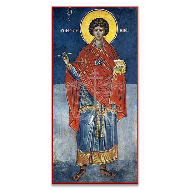 Historic Icon of Saint Panteleimon ("The Unmercenary Healer") from Mount Athos