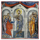 Exquisite historical icon of The Touch of Thomas (Antipascha) from Mount Athos