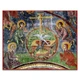 Beautiful and unique fresco icon of the Holy Spirit Enthroned from Slivnichki Monastery in Macedonia