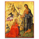 Beautiful Byzantine icon of Christ Greeting Mary Magdalene in the morning of Pascha ("Noli me tangere").