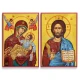 Christ and Theotokos (Mother of God) Chapel Icon Set - Y025